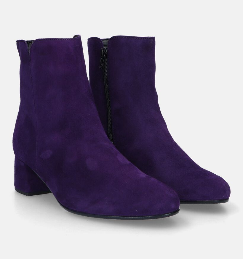 Gabor Bottines avec talon en Mauve pour femmes (331238) - pour semelles orthopédiques