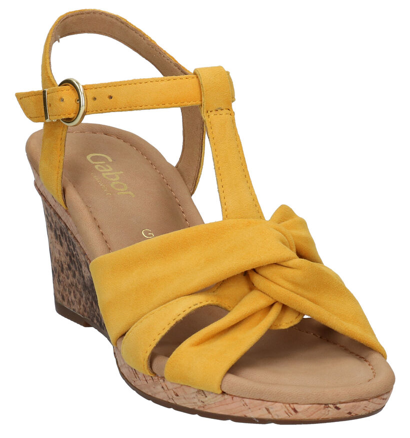 Gabor Sandales en Jaune en nubuck (271733)