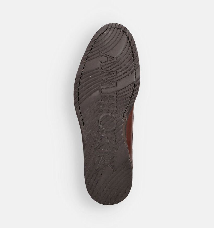 Ambiorix Paxton Bruine Geklede Veterschoenen voor heren (365007) - geschikt voor steunzolen