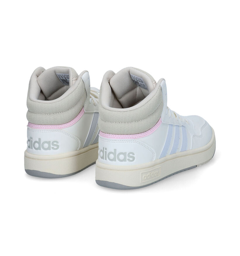 adidas Hoops 3.0 Mid Zwarte Sneakers in kunstleer (316561)