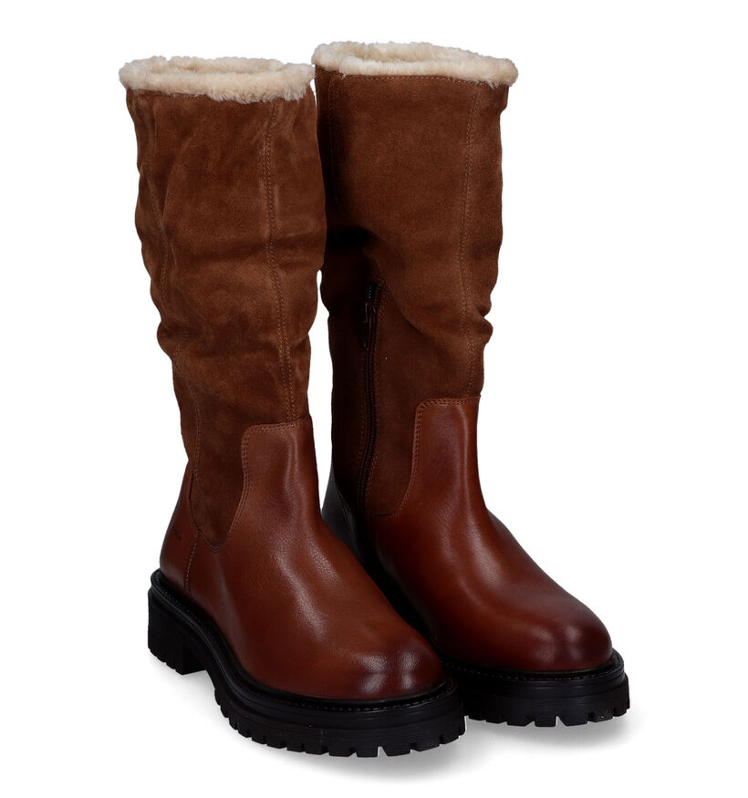 Geox Iridea Bottes en Cognac en cuir (316140)