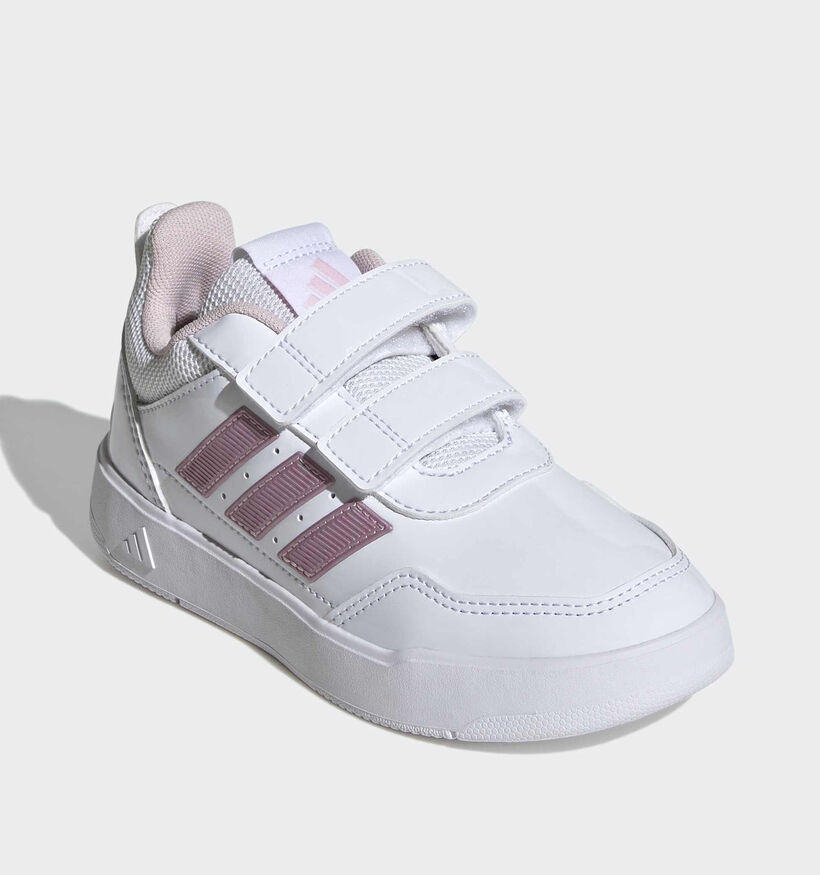 adidas Tensaur Sport 3.0 Baskets basses en Blanc/Rose pour filles (375403)