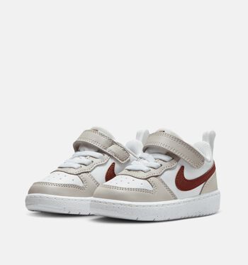 Nike Court Borough Chaussons bébé White/ Dark Pony/ Light Iron Ore/ White