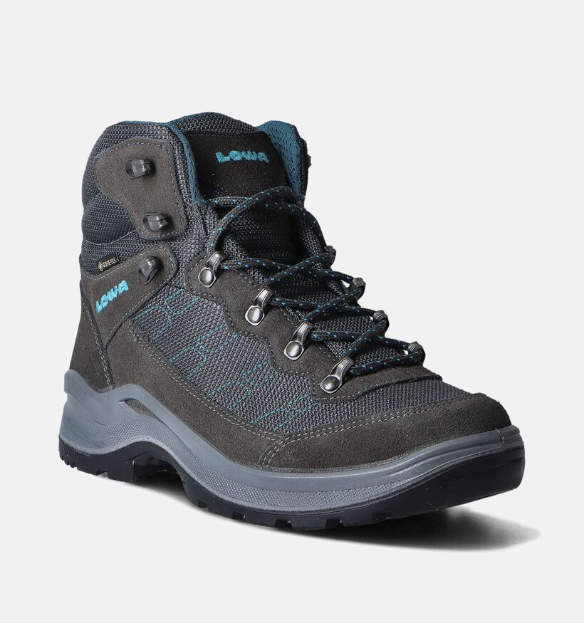 LOWA Taurus Pro GTX Mid Chaussures outdoor en Gris pour femmes (355801) - pour semelles orthopédiques