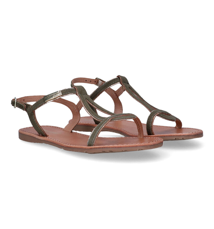 Les Tropeziennes Habuc Kaki Sandalen in nubuck (324764)