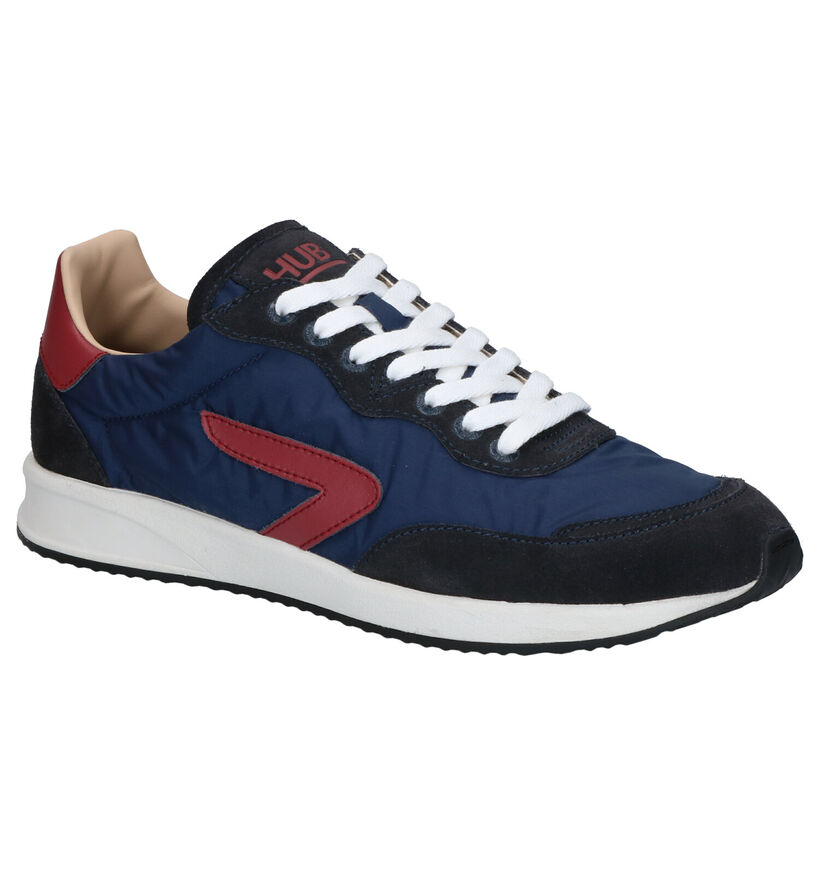 Hub Line Blauwe Sneakers in daim (267849)