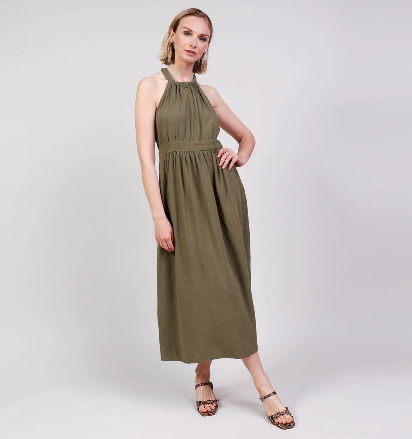 The Korner Groene Linnen Jurk voor dames (372443)