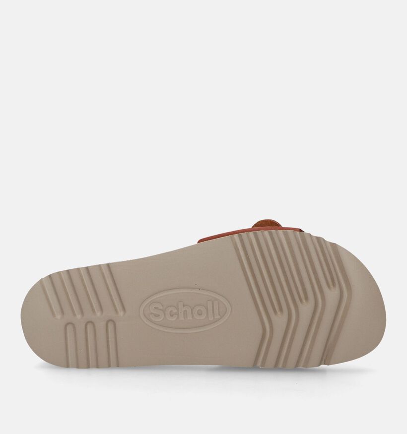 Scholl Malibu Mule Nu-pieds en Brun en cuir (336772)