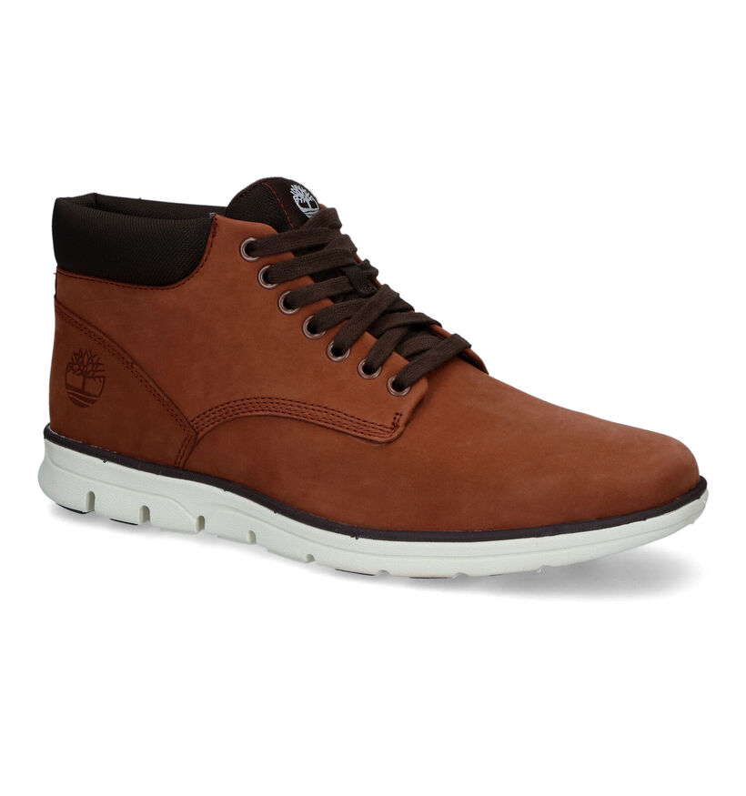 Timberland Bradstreet Chukka Chaussures hautes en Cognac pour hommes (313505)