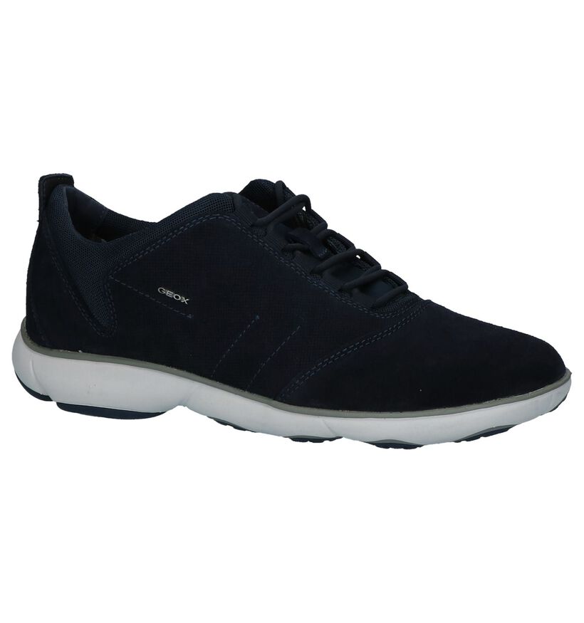 Donker Blauwe Sneakers Geox Nebula in stof (223064)