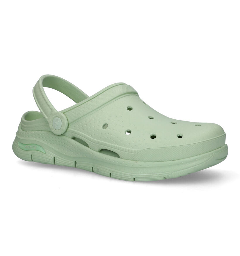 Skechers Foamies Arch Fit Nu-pieds en Noir pour femmes (321481)