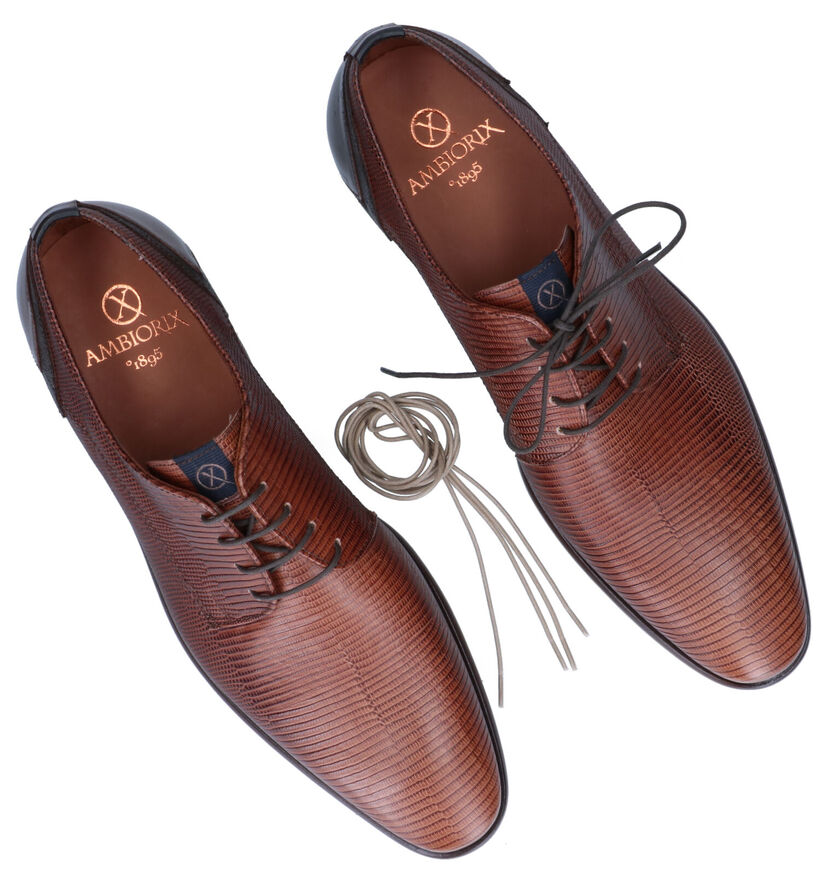 Ambiorix Dario Cognac Geklede Veterschoenen voor heren (309580)