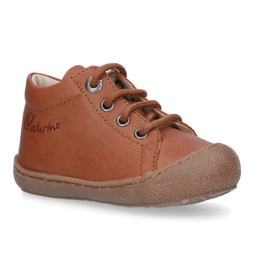 Naturino Cocoon Cognac Bottines voor jongens, meisjes (324034) - geschikt voor steunzolen