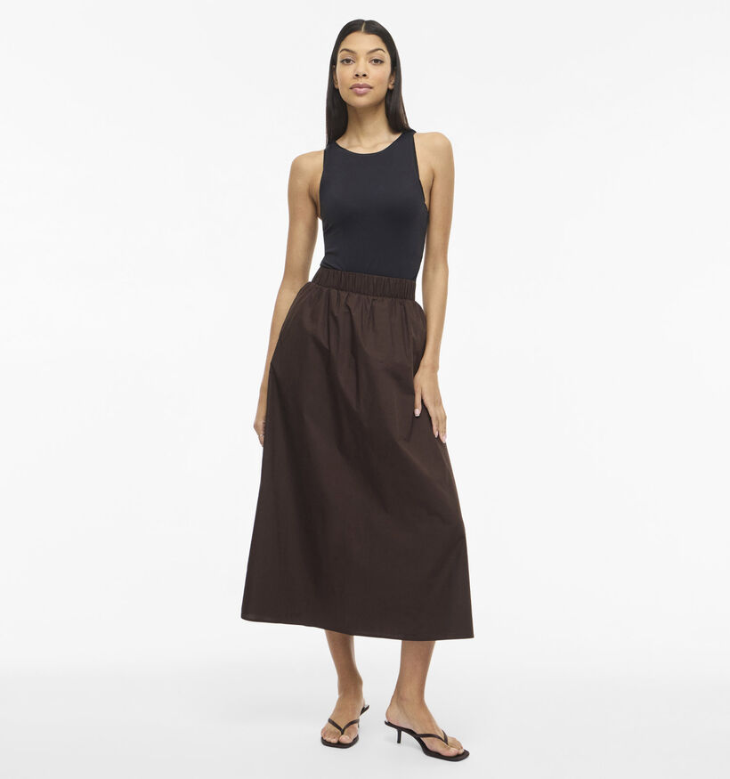Vila Sophie Ankle Skirt Jupe mi-longue en Marron pour femmes (378436)