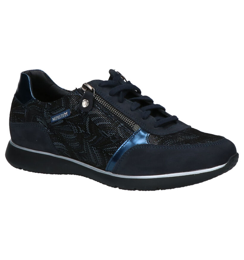 Mephisto Monia Blauwe Rits-veterschoenen in leer (287420)