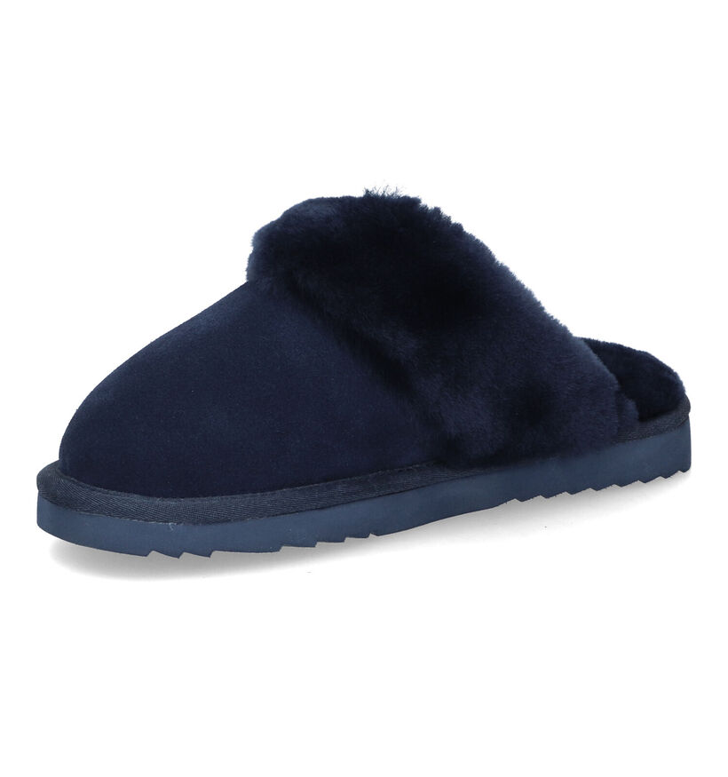 Warmbat Flurry Cognac Wollen Pantoffels voor dames (329908)