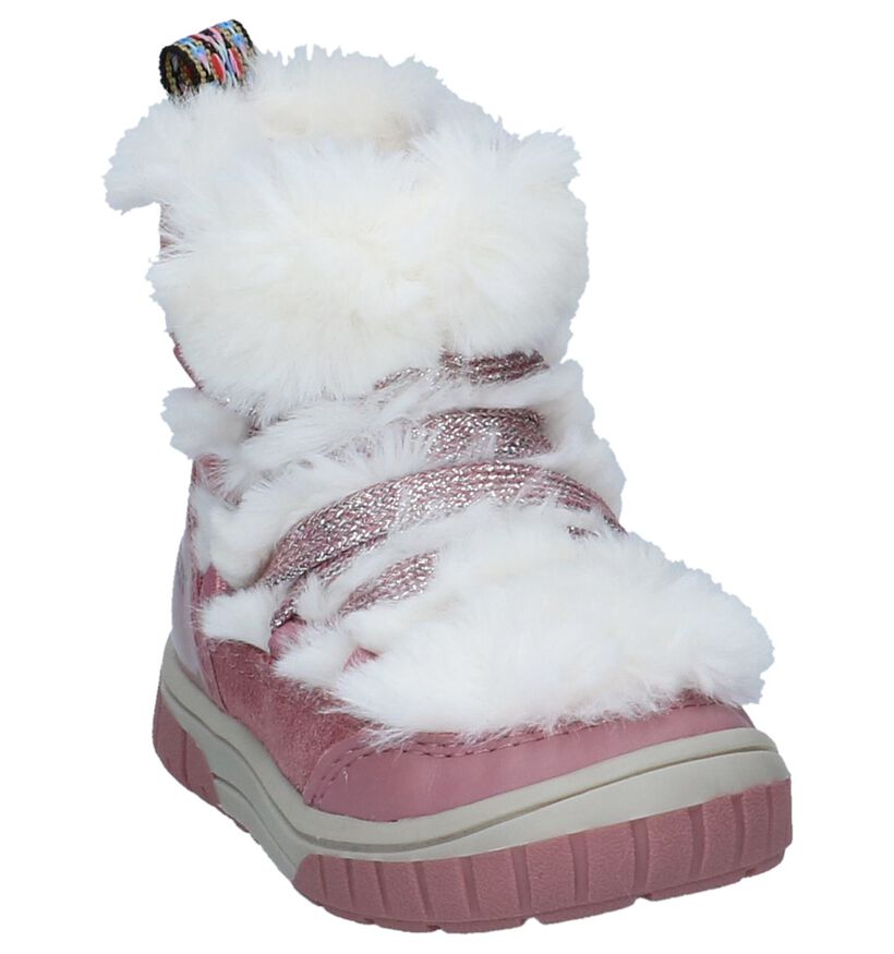 Geox Donker Roze Boots met Rits/Veter in daim (232723)