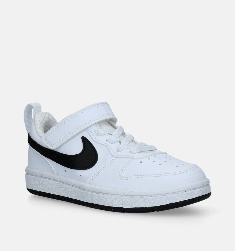 Nike Court Borough Low 2 Witte Sneakers voor jongens, meisjes (341566) - geschikt voor steunzolen