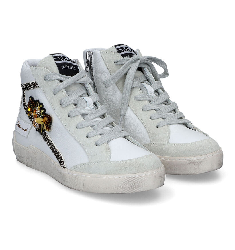 Méliné NKC Witte Sneakers voor dames (316080) - geschikt voor steunzolen