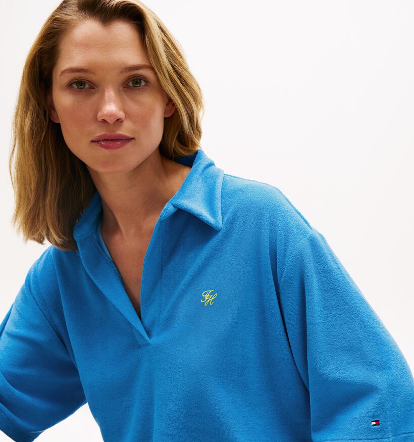 Tommy Hilfiger Toweling Blauwe Polo T-shirt voor dames (369260)
