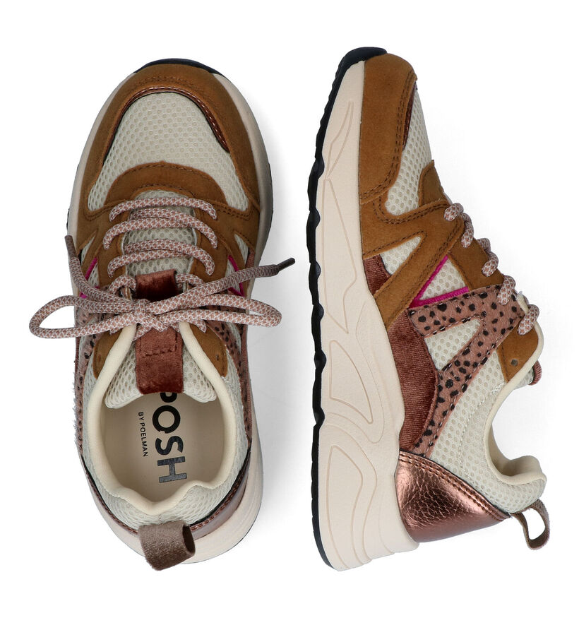 Poelman Baskets basses en Écru en simili cuir (325180)