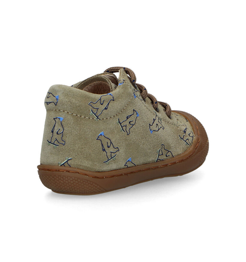 Naturino Cocoon Suede Bruine Babyschoentjes voor meisjes, jongens (355489) - geschikt voor steunzolen