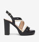 NeroGiardini Zwarte Sandalen met blokhak voor dames (355970)