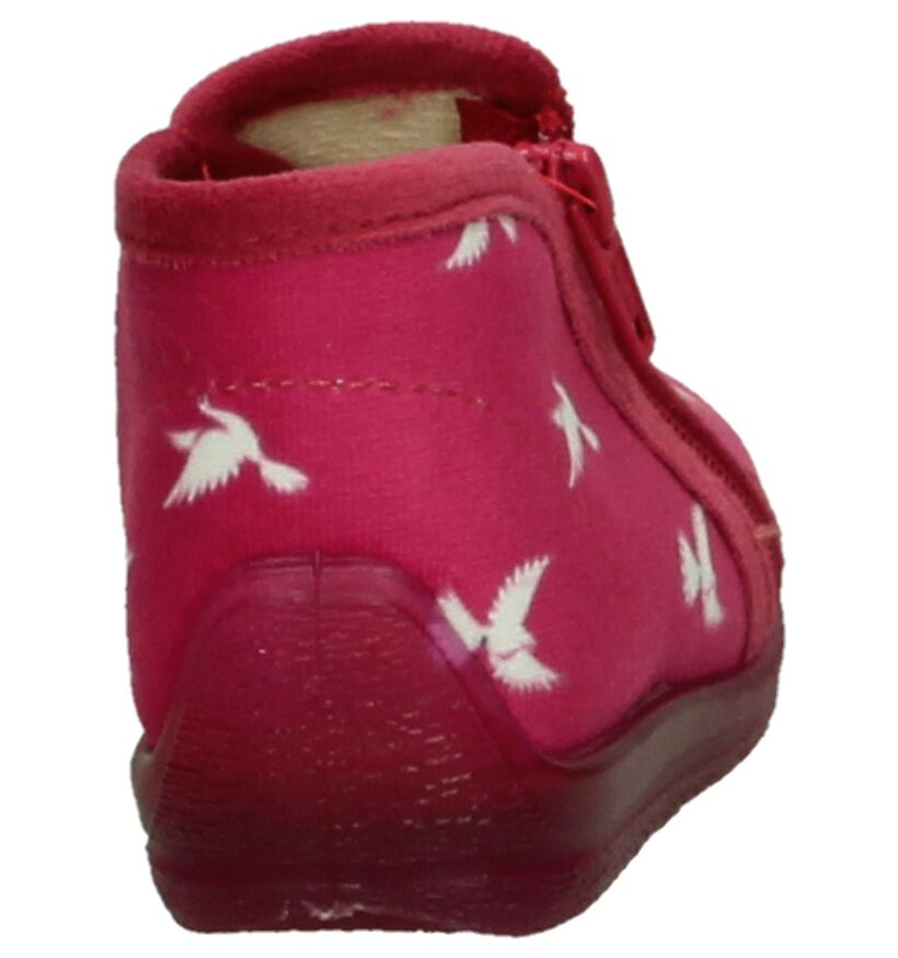 Roze Bellamy Pepita Pantoffeltjes in stof (206406)