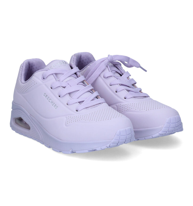 Skechers Uno Frosty Kicks Roze Sneakers voor dames (319370) - geschikt voor steunzolen
