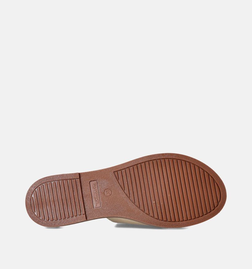 Tamaris Nu-pieds plates en Or pour femmes (354434)