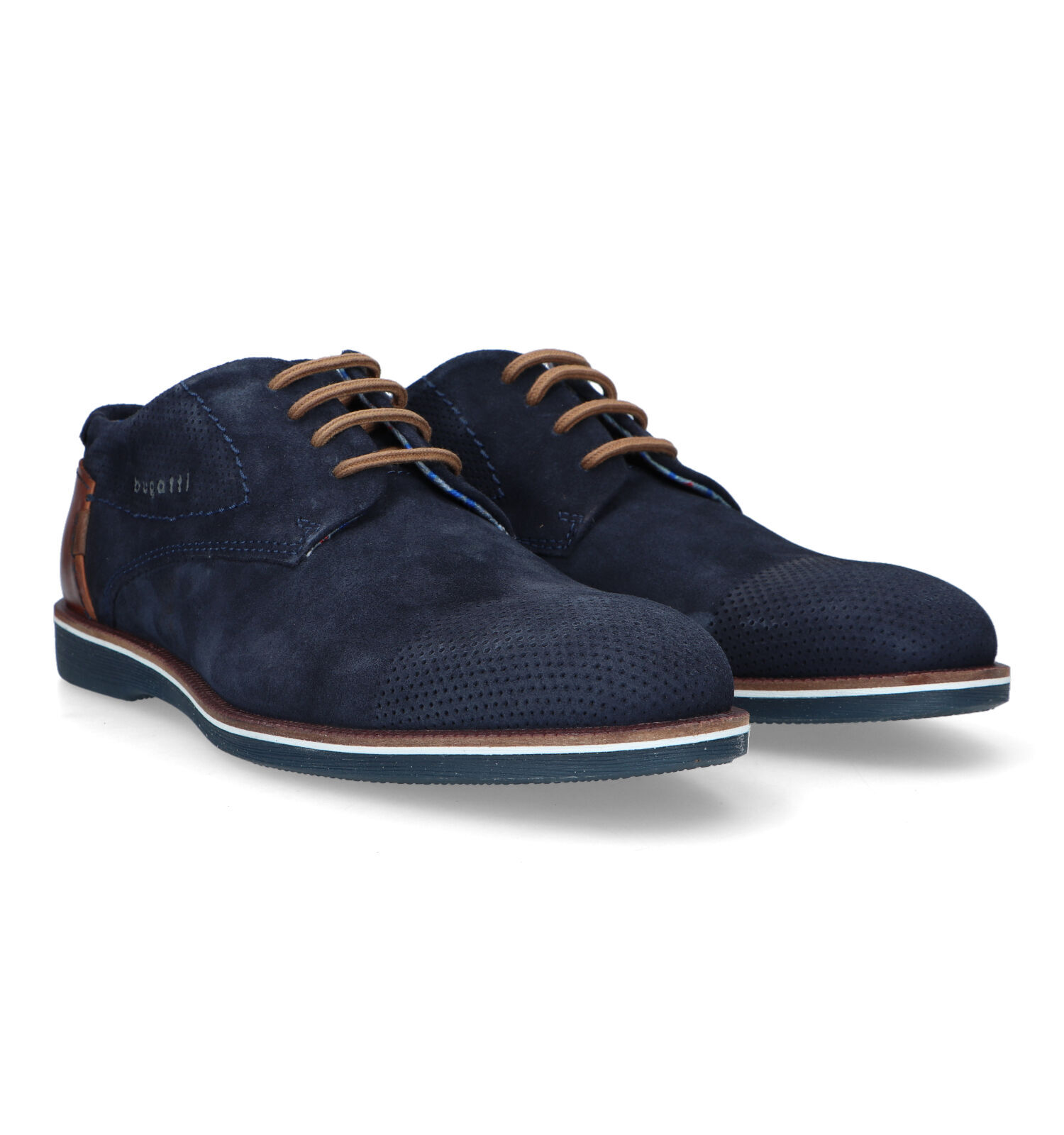 Bugatti Melchiore Blauwe Geklede Veterschoenen Heren Geklede schoenen Online op TORFS.BE