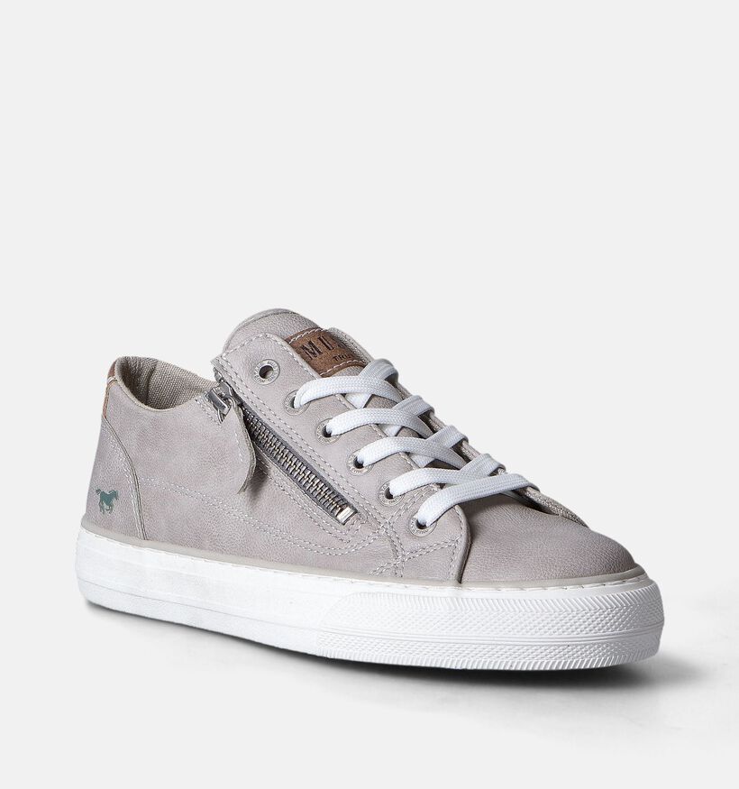Mustang Baskets casual en Taupe pour femmes (351248) - pour semelles orthopédiques