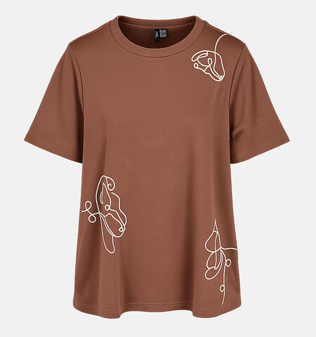 Vero Moda Curve T-shirts Beige/Bruin