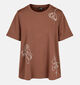 Vero Moda Curve Irene Bruine T-shirt voor dames (378127)