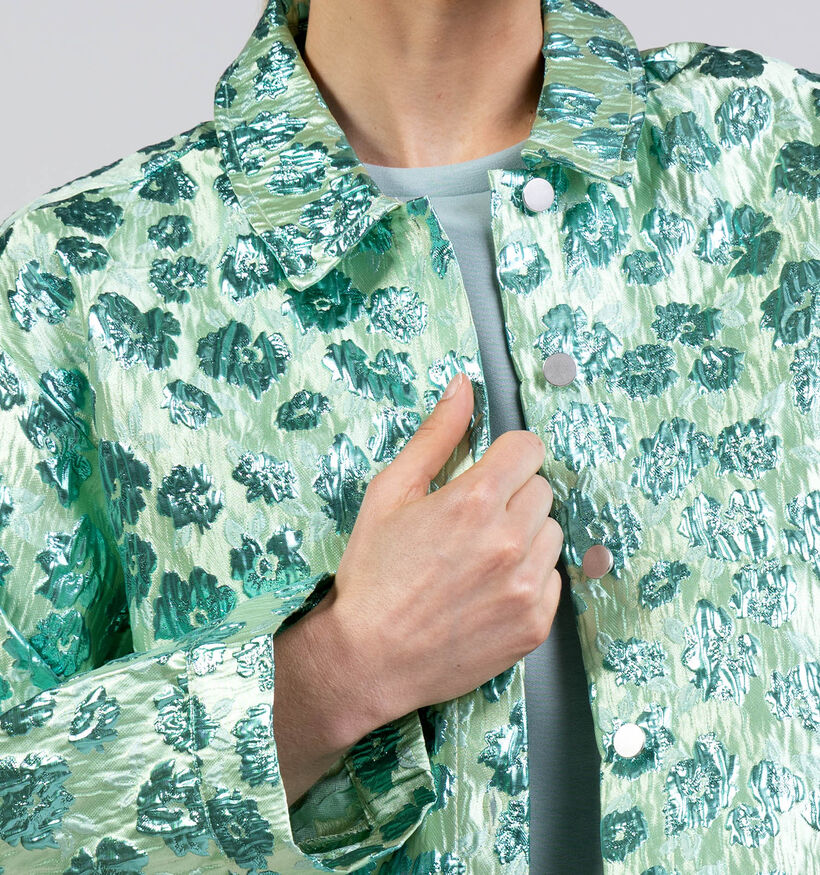 Pieces Molly Jacquard Greenery Flowers Groene Jas voor dames (381155)