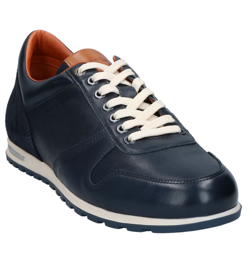 Van Lier Chaussures basses en Bleu foncé en cuir (272949)
