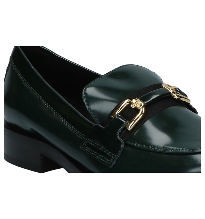 Geox Mocassins en Vert foncé en cuir (223033)