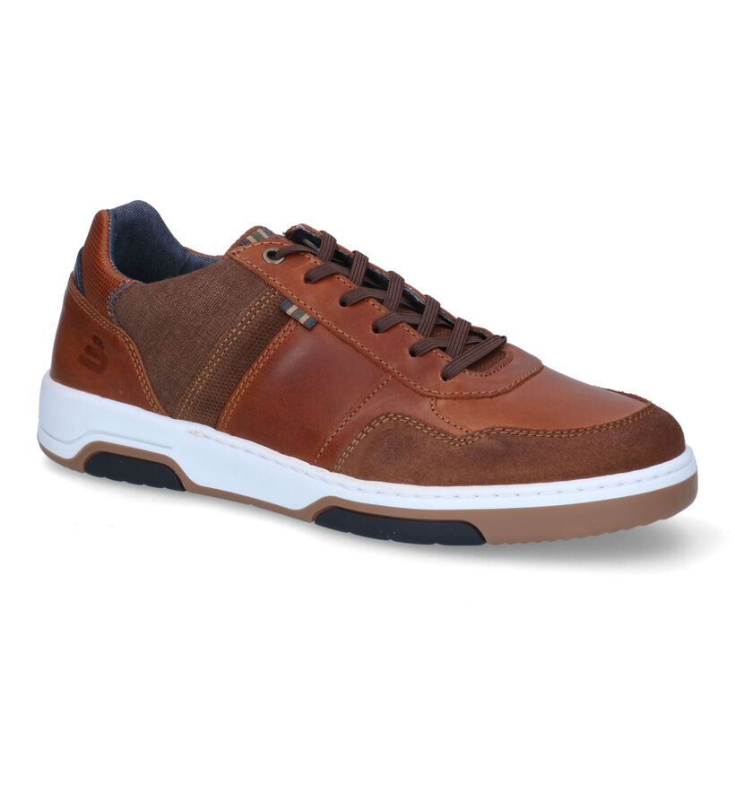 Bullboxer Chaussures à lacets en Cognac pour hommes (311778) - pour semelles orthopédiques