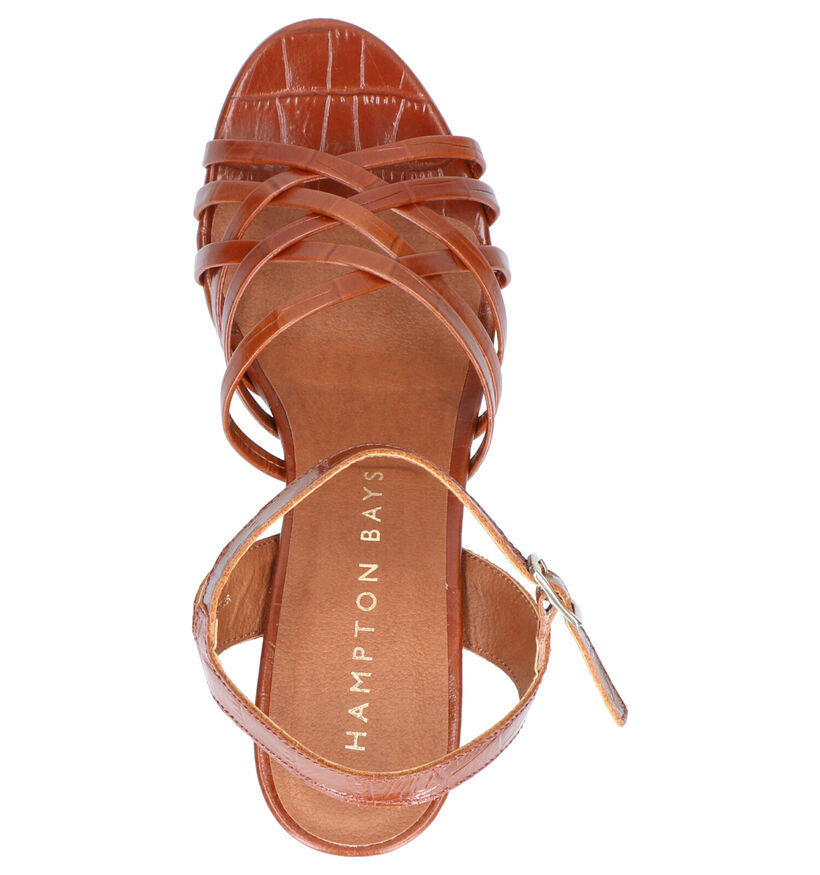 Hampton Bays Cognac Sandalen in leer (272620)