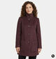 Barbara Lebek Bordeaux Halflange Jas met Hoge Kraag voor dames (380683)