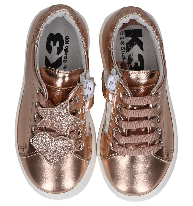 Rose Gold K3 Rits & Veter Schoenen in kunstleer (213081)