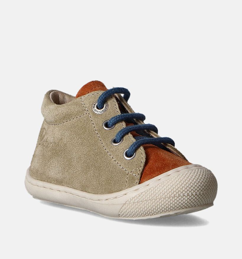 Naturino Cocoon Suede Groene Babyschoentjes voor meisjes, jongens (355494) - geschikt voor steunzolen