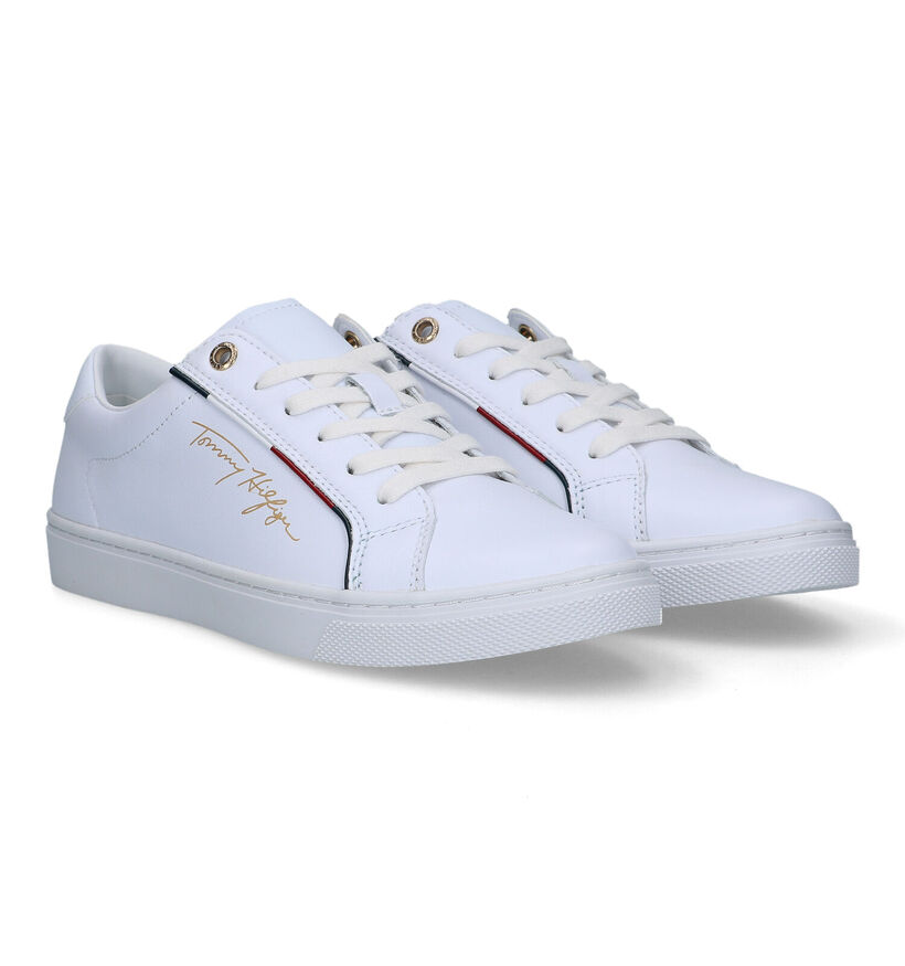 Tommy Hilfiger Baskets casual en Blanc en cuir (333018)