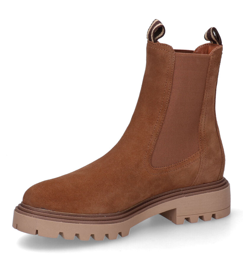 Hampton Bays Bottines Chelsea en Cognac en nubuck (295993)
