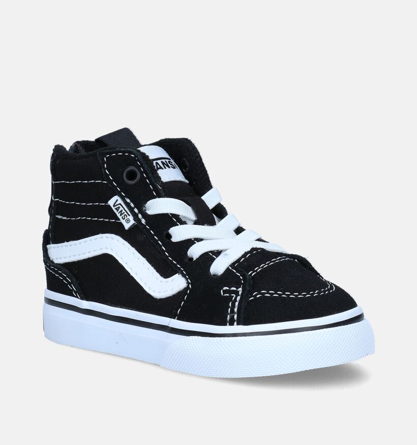 Vans Filmore TD Hi Zip Baskets pour bébé en Noir pour filles, garçons (336501)