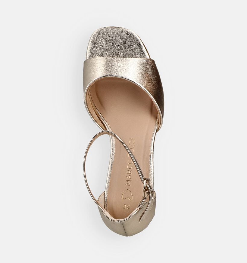 Marco Tozzi Sandales &agrave; talons en Or pour femmes (371866)