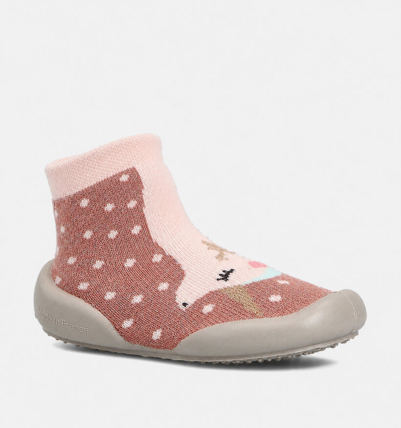 Coll&eacute;gien Pantoufles ferm&eacute;es en Rose pour filles (364993) - pour semelles orthop&eacute;diques