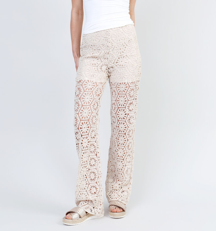 Vila Summer Pantalon large en Beige pour femmes (333812)