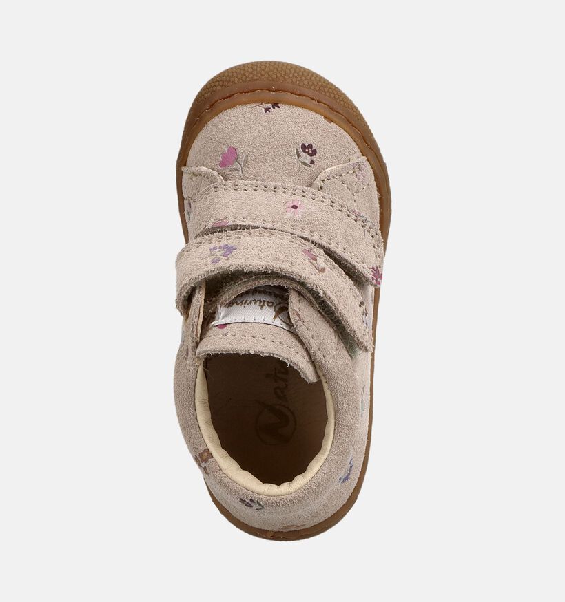 Naturino Cocoon Suede Donkerbeige Boots met Velcro voor meisjes (380140) - geschikt voor steunzolen