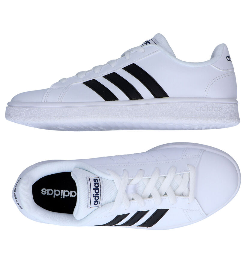 adidas Grand Court Zwarte Sneakers voor dames (334388) - geschikt voor steunzolen